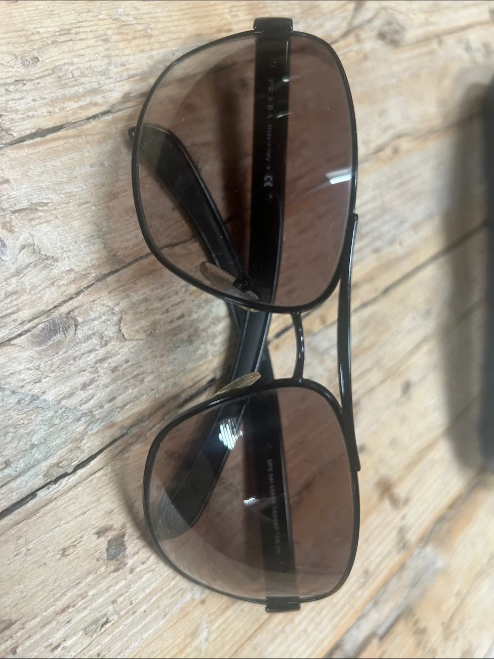 Prada Black Aviator Sunglasses